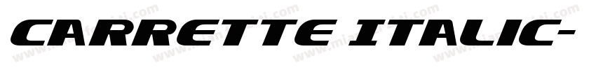carrette Italic字体转换